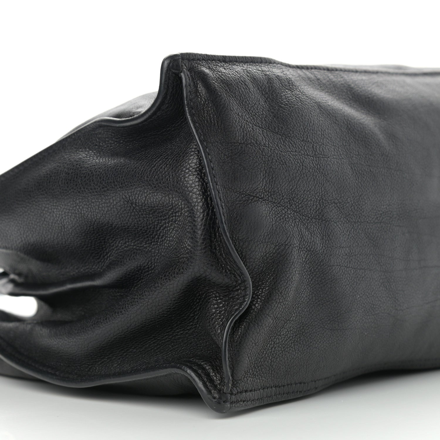 Prada Glace Calfskin Etiquette Shopping Bag Black Astrale 9 of 13