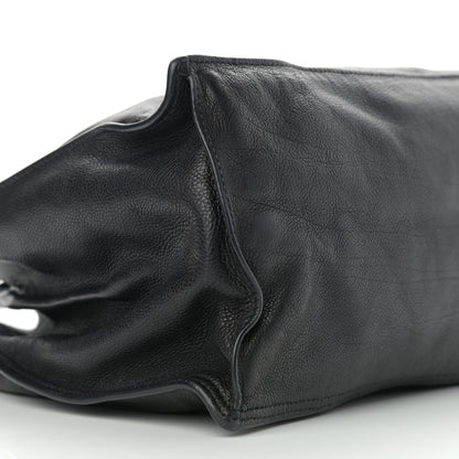 Prada Glace Calfskin Etiquette Shopping Bag Black Astrale 9 of 13