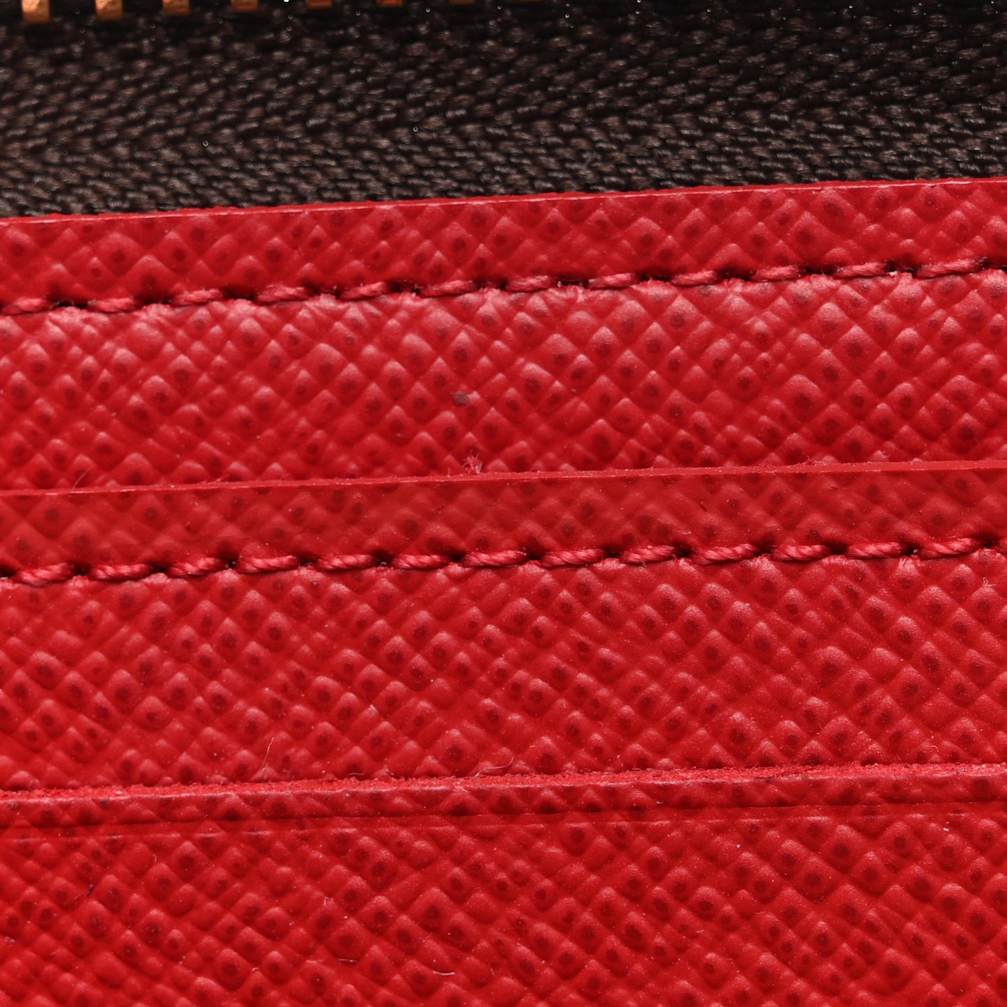 Damier Ebene Clemence Wallet Cherry