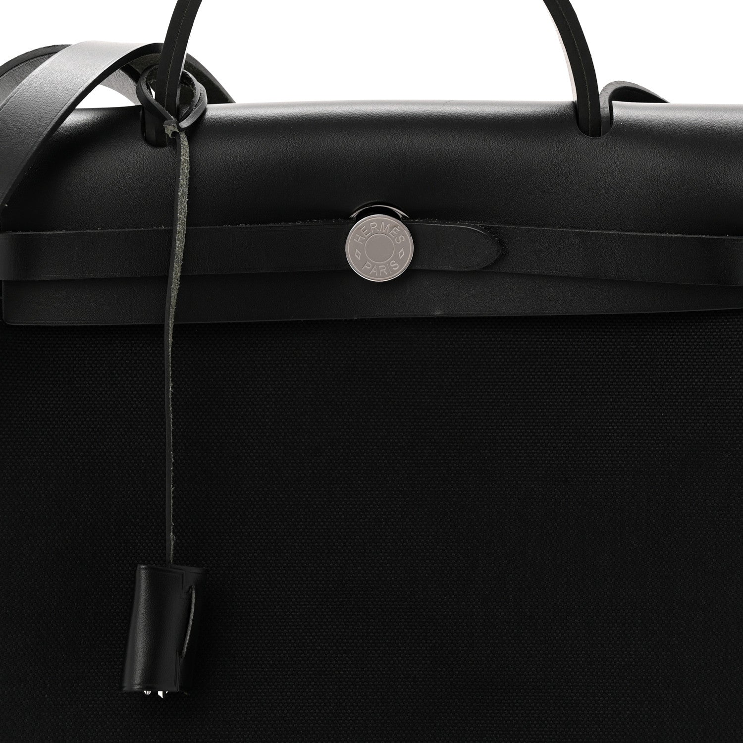 Hermes Military Toile Vache Hunter Herbag Zip Retourne 31 PM Black 8 of 11