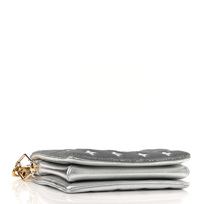 Louis Vuitton Satin Sequin Embroidered Monogram Coussin BB Silver 4 of 9