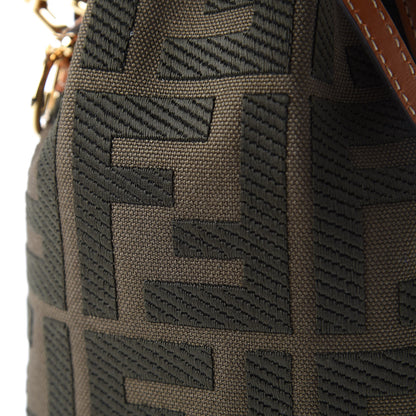 Fendi Canvas Vitello King F is Fendi FF Embroidered Mini Mon Tresor Bucket Bag Amazzonia Cuoio 12 of 12