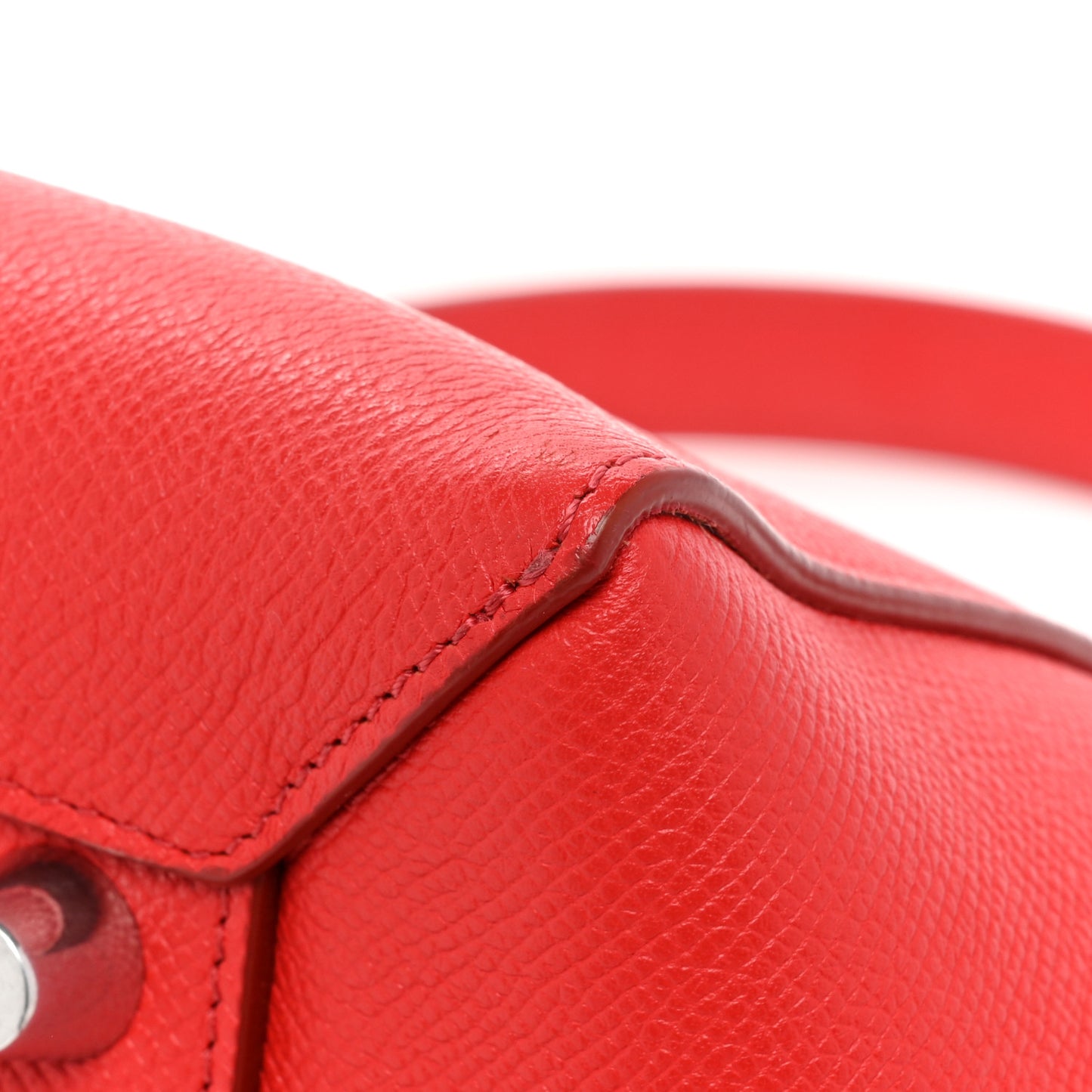 Grained Calfskin Mini Belt Bag Coquelicot