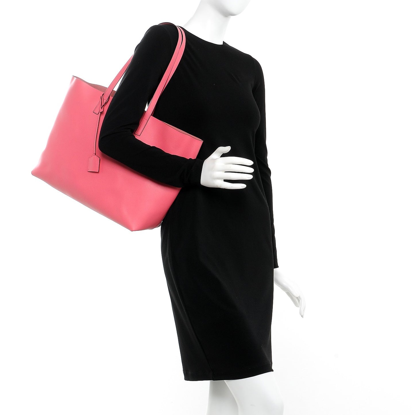Calfskin Large Shopping Tote Pale Rose
