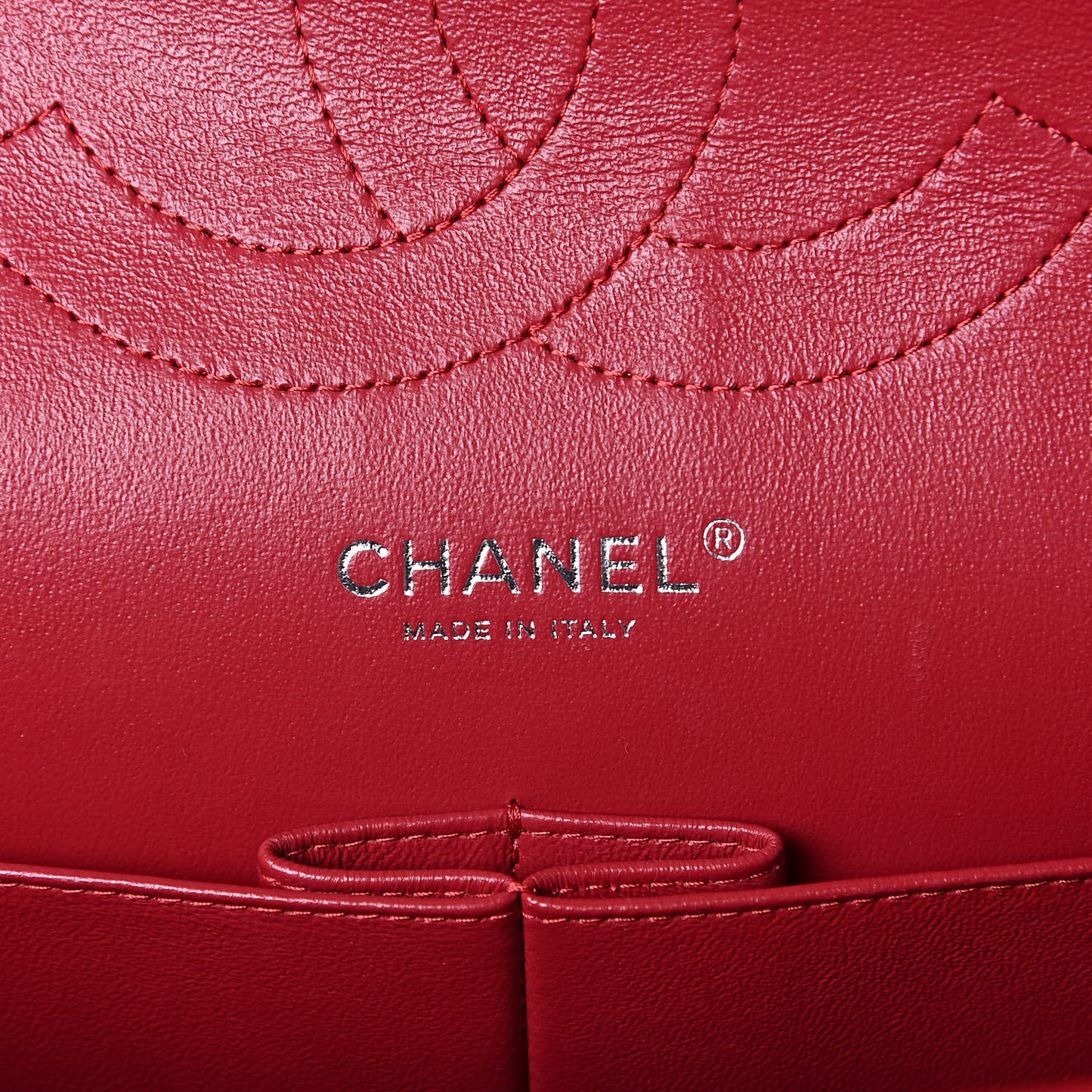 Caviar Quilted Jumbo Double Flap Red