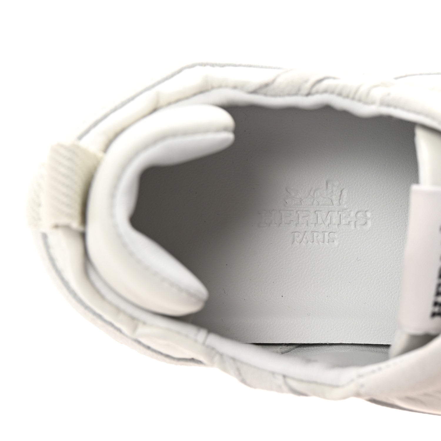 Hermes Nappa Suede Goatskin Jet Sneakers 37 White 8 of 9