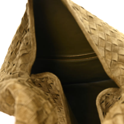 Bottega Veneta Suede Intrecciato Large Hop Mud 5 of 10