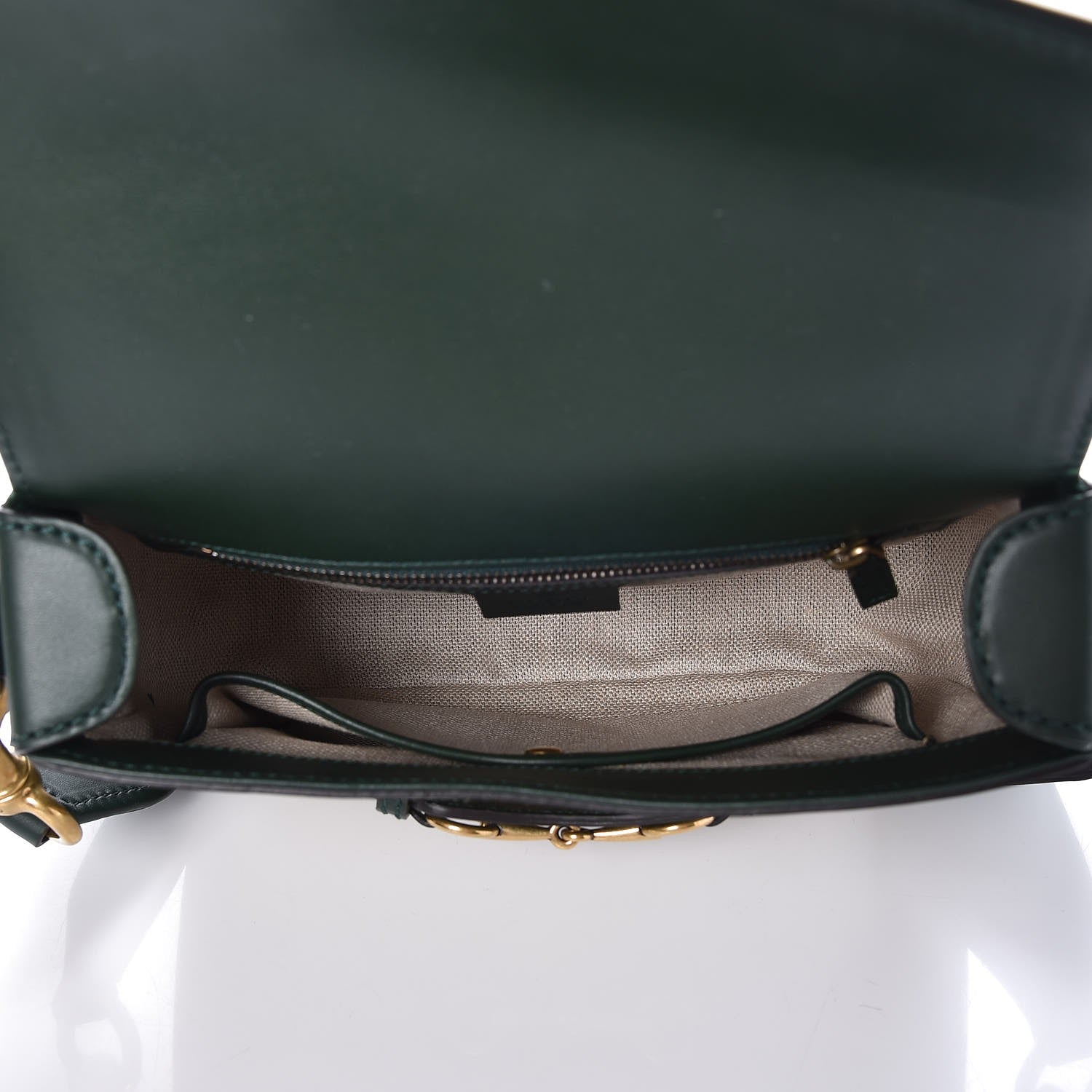 Gucci Monogram Calfskin Medium Lady Web Shoulder Bag Beige Green 5 of 7