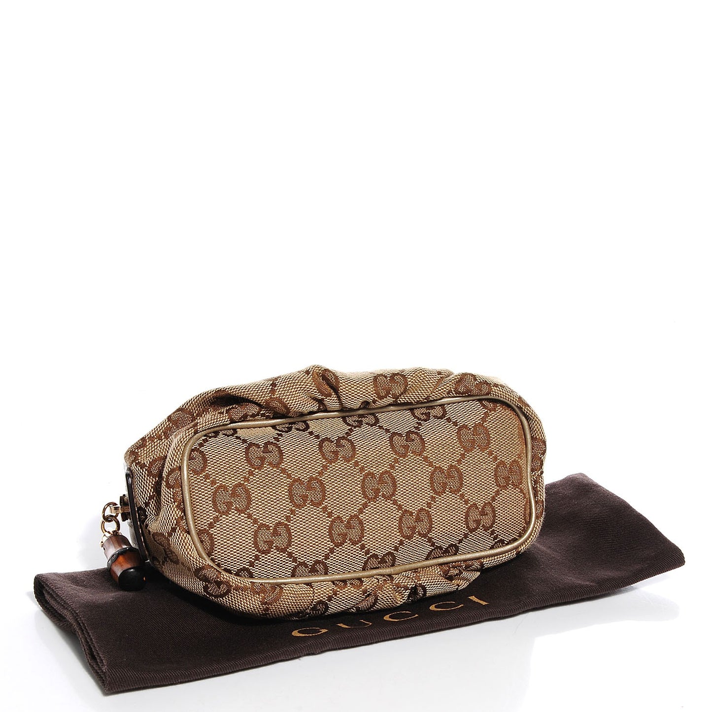 Monogram Bamboo Medium Cosmetic Case Metallic Gold