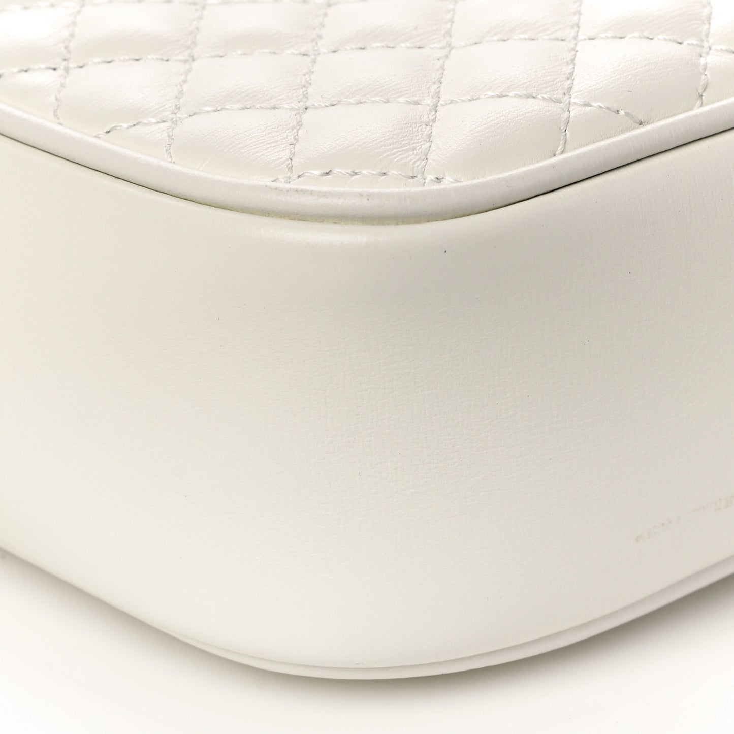Calfskin Web Trapuntata Small Shoulder Bag Off White
