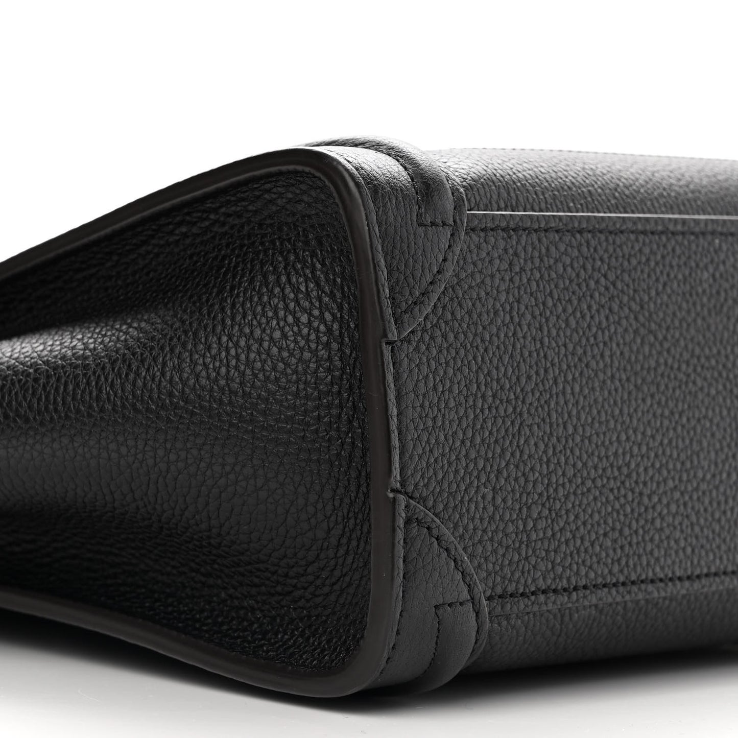 Drummed Calfskin Nano Luggage Black