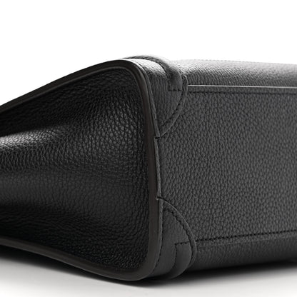 Celine Drummed Calfskin Nano Luggage Black 8 of 11