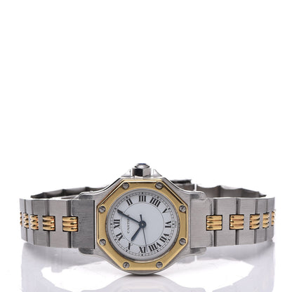 Cartier Stainless Steel 18K Yellow Gold 24mm Santos Octagon Automatic Watch 4 of 8