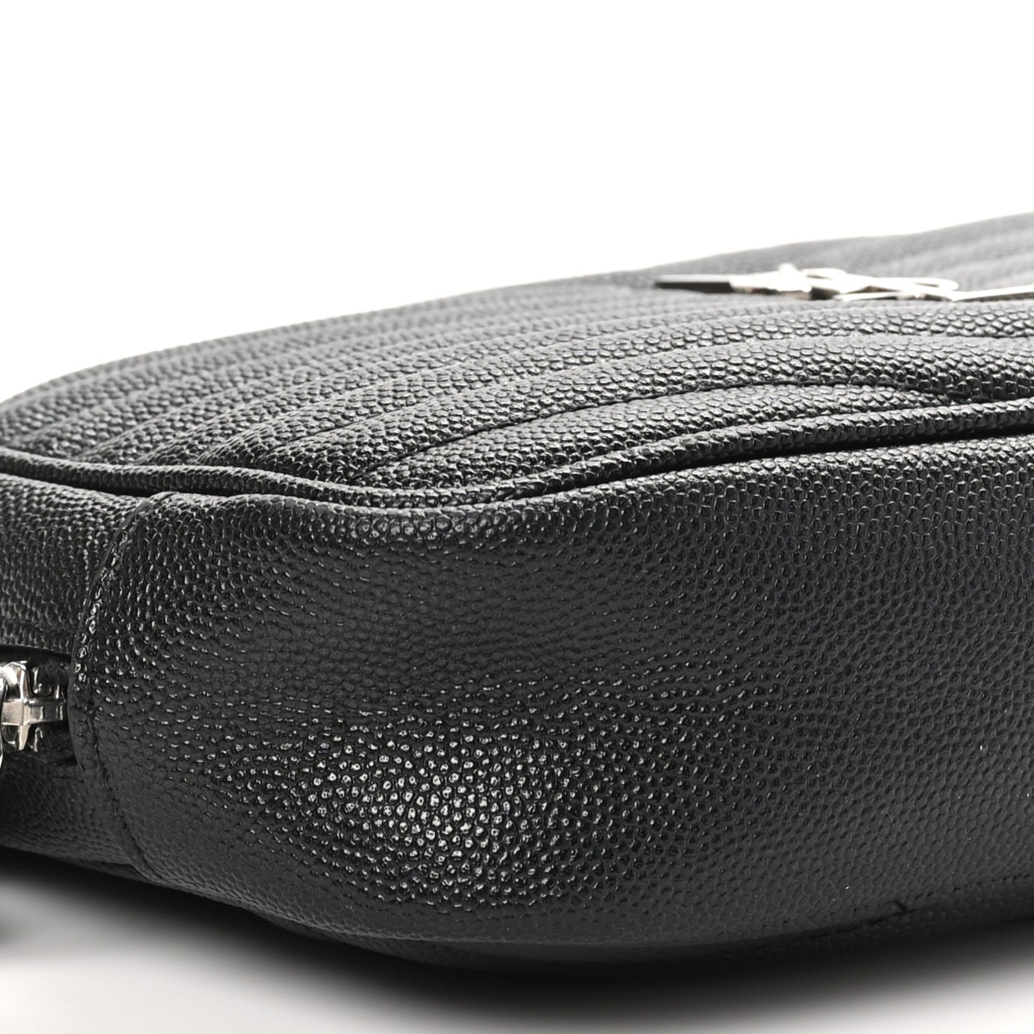 Saint Laurent Grain De Poudre Matelasse Monogram Mini Lou Camera Bag Black 8 of 10