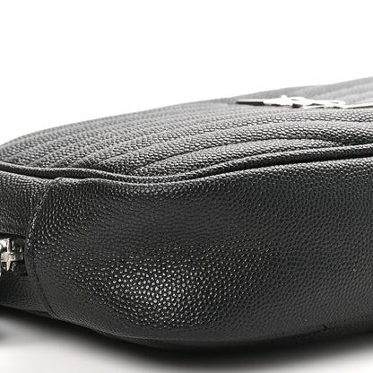 Saint Laurent Grain De Poudre Matelasse Monogram Mini Lou Camera Bag Black 8 of 10