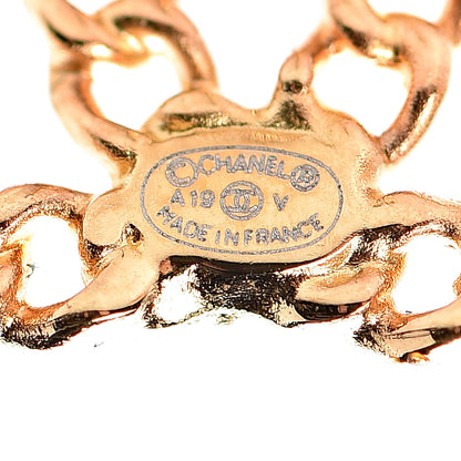 Chanel Chain Pearl CC Earrings Gold 3 of 4