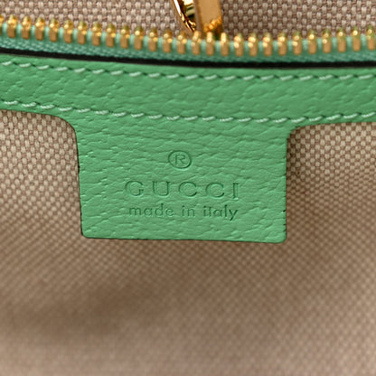 Gucci Fabric Embroidered Capri Striped Tote Bag Violet Fuchsia 6 of 10