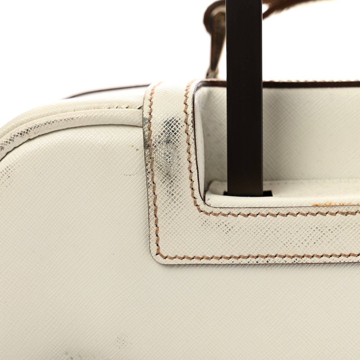 Prada Saffiano Travel Trolley Luggage White 12 of 15