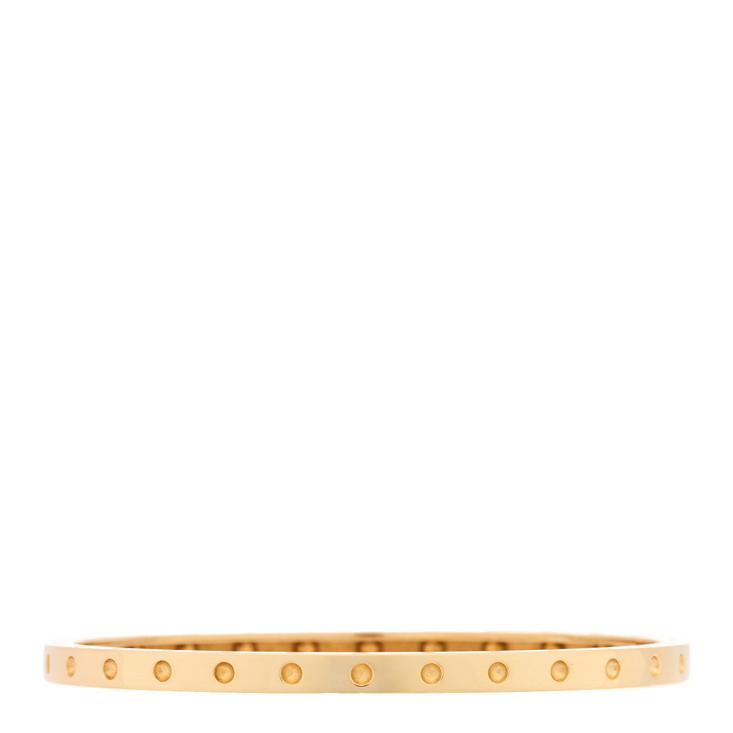 Roberto Coin 18K Yellow Gold Symphony Pois Moi Oval Bangle Bracelet 2 of 3
