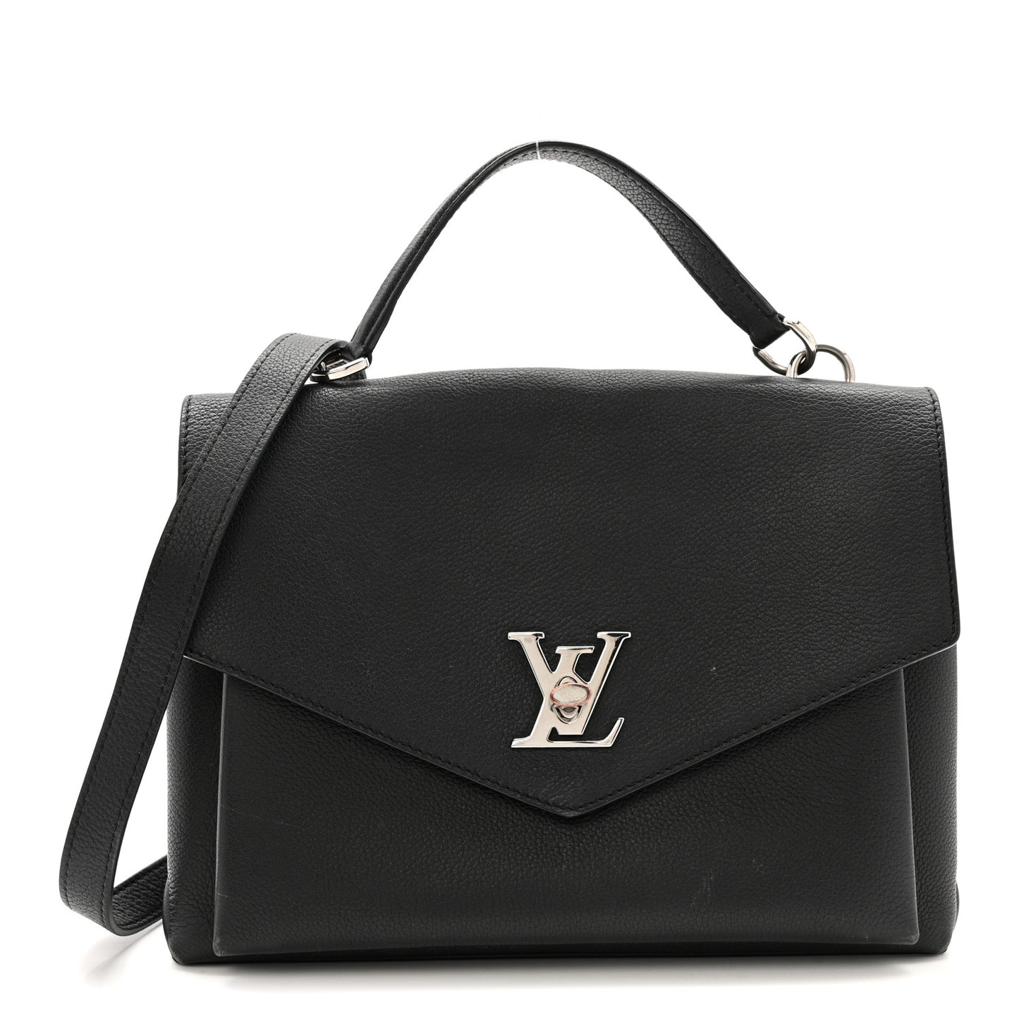 Soft Calfskin My Lockme Top Handle Black