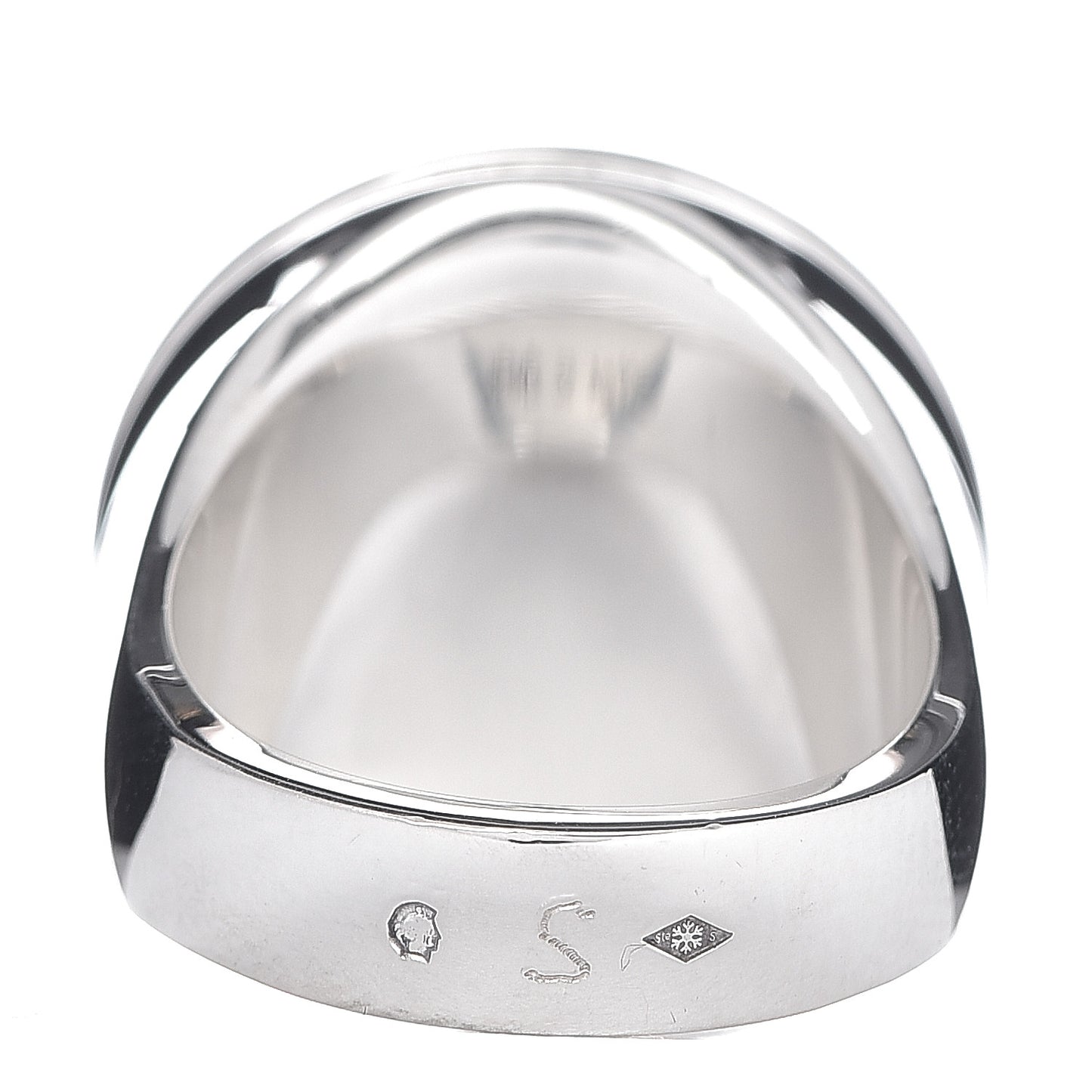 Sterling Silver Enamel Ring 52 6 Black