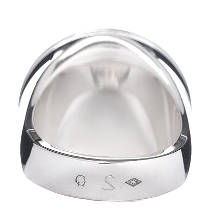 Hermes Sterling Silver Enamel Ring 52 6 Black 4 of 5