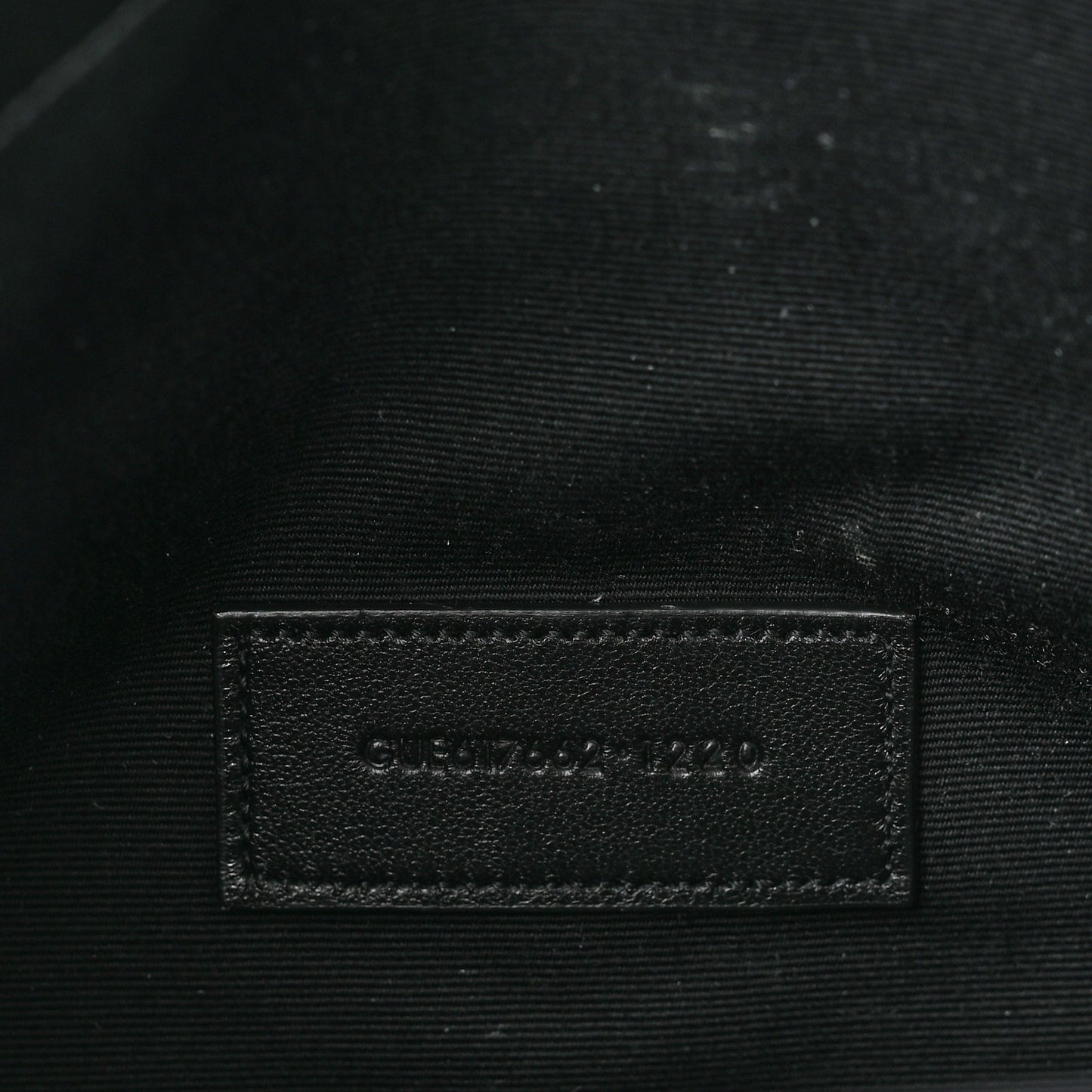 Grain De Poudre Matelasse Chevron Monogram Envelope Clutch Black