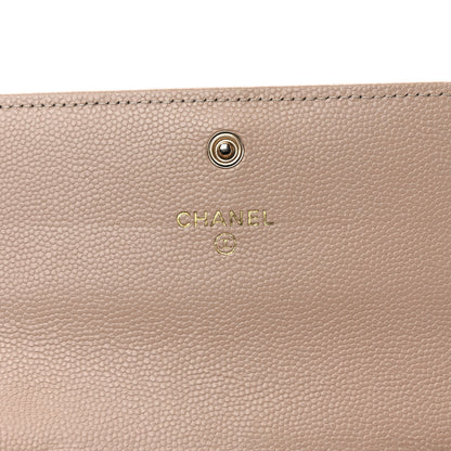 Chanel Caviar Pearl Quilted Coco Candy Wallet Beige 6 of 8