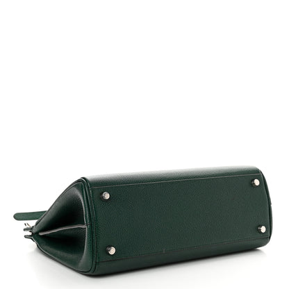 Gucci Grainy Calfskin Small Zumi Top Handle Bag Vintage Green 4 of 11