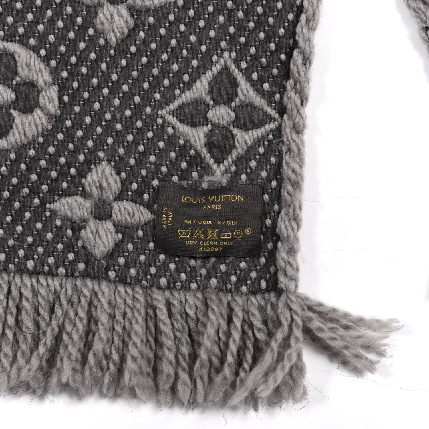 Louis Vuitton Wool Silk Logomania Scarf Verone 3 of 3