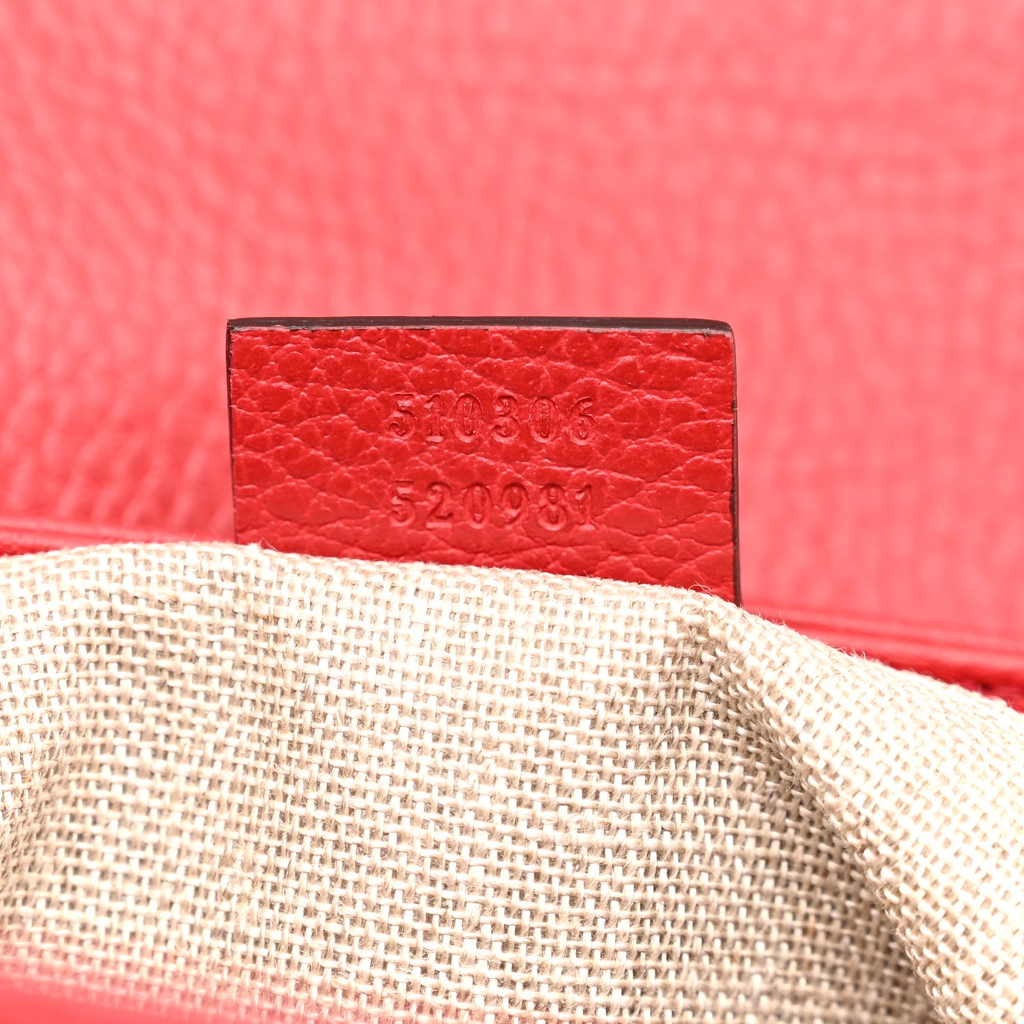 Dollar Calfskin Medium Interlocking G Top Handle Shoulder Bag Red