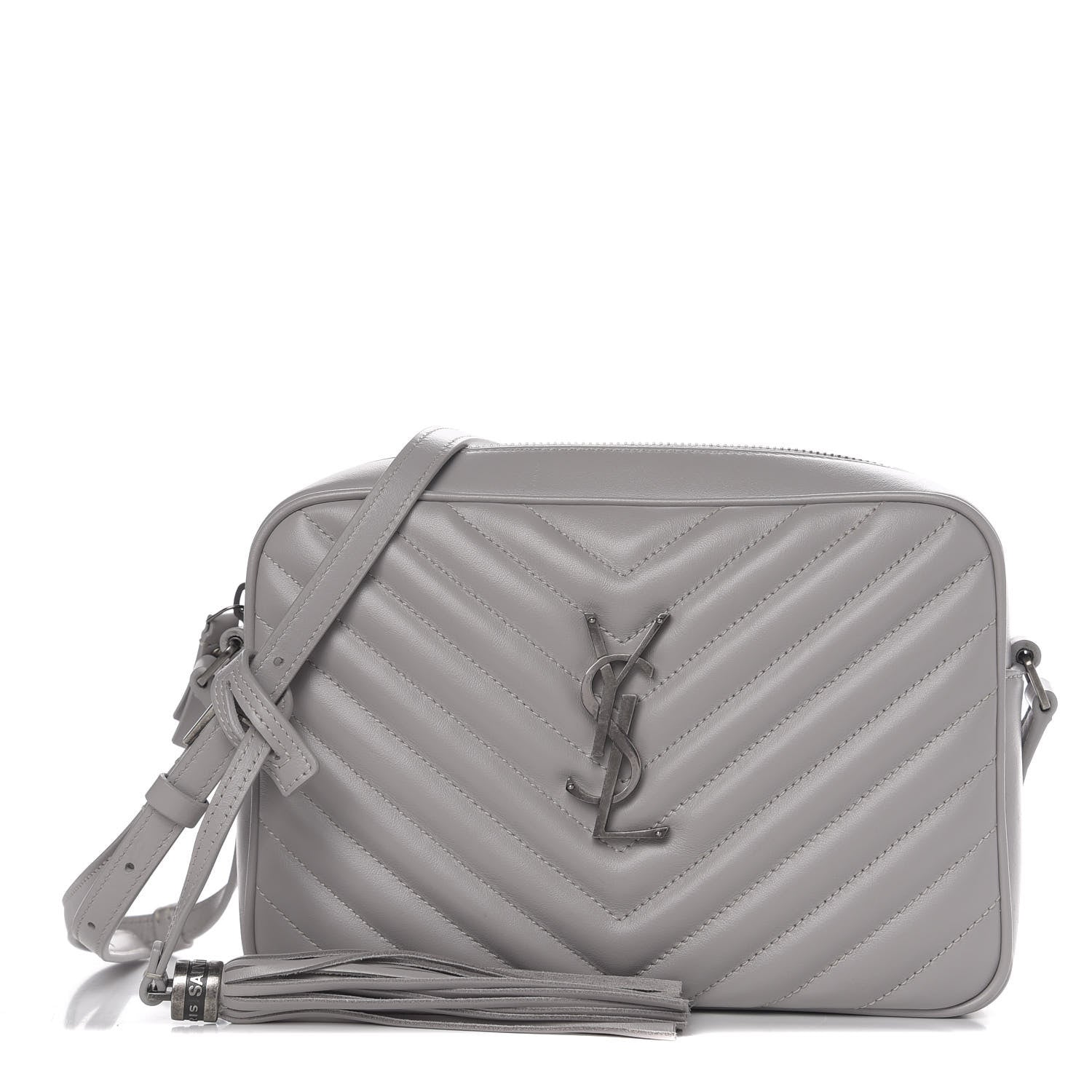 Saint Laurent Calfskin Matelasse Monogram Lou Camera Bag Granite 1 of 10