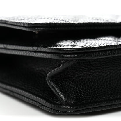 Chanel Caviar Quilted Wallet on Chain WOC Black 10 of 12