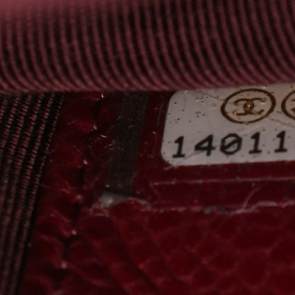Chanel Caviar Quilted Wallet on Chain WOC Burgundy 10 of 12