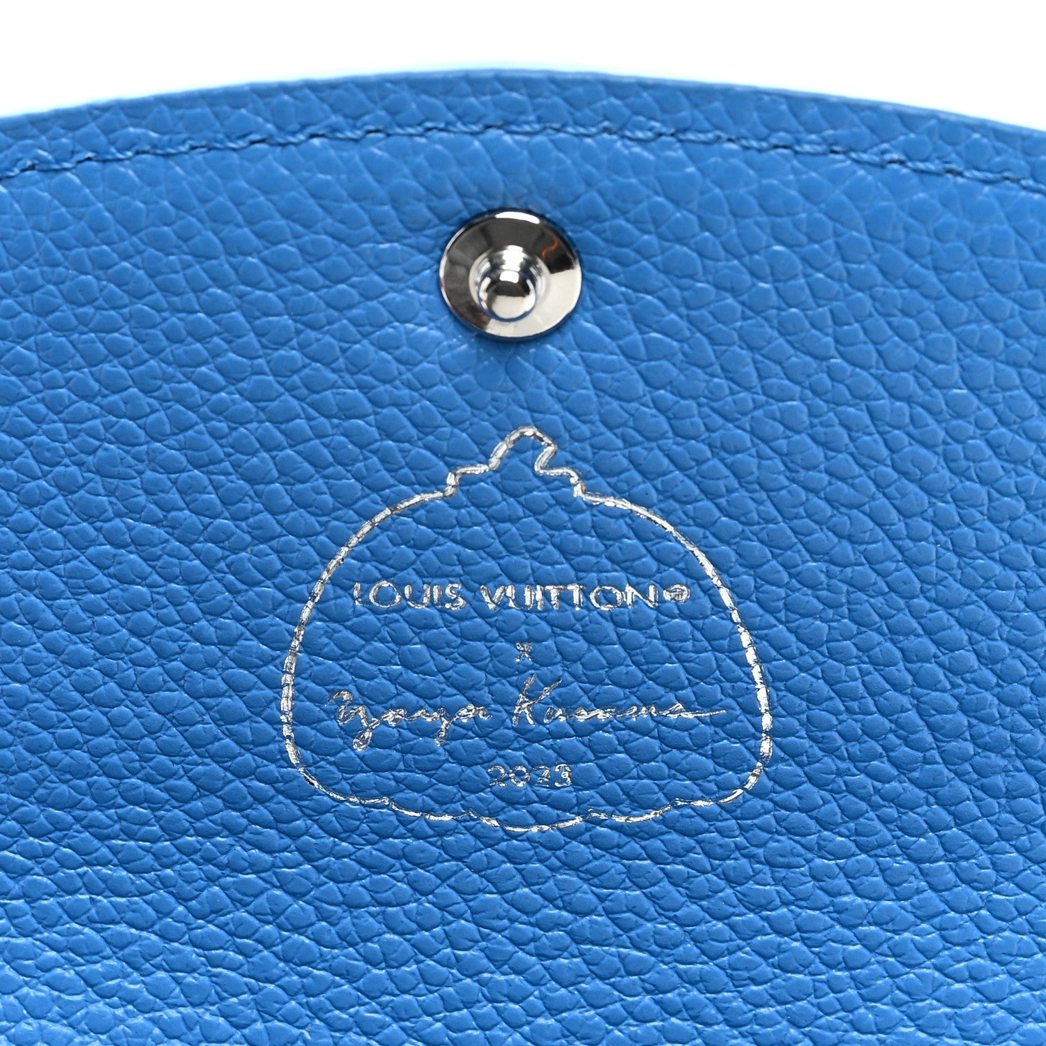 Louis Vuitton X YK Empreinte Painted Dots Rosalie Coin Purse Blue White 6 of 7