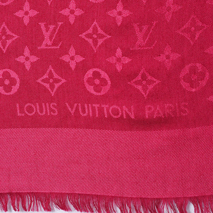 Louis Vuitton Silk Wool Monogram Shawl Pomme D'Amour 5 of 5