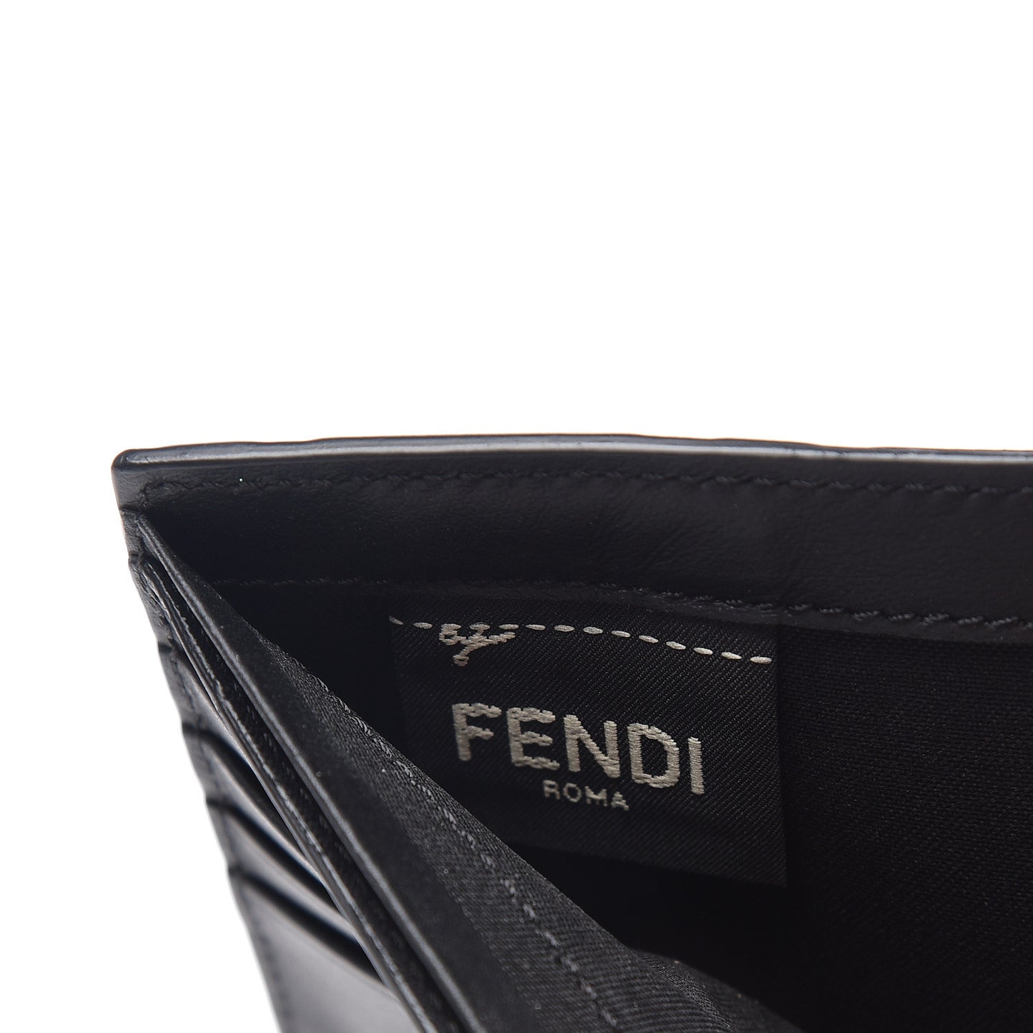 Vitello FF 1974 Embossed Bi-Fold Wallet Maya Black
