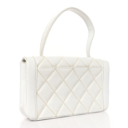 Chanel Calfskin Quilted Wild Stitch Flap White 3 of 12