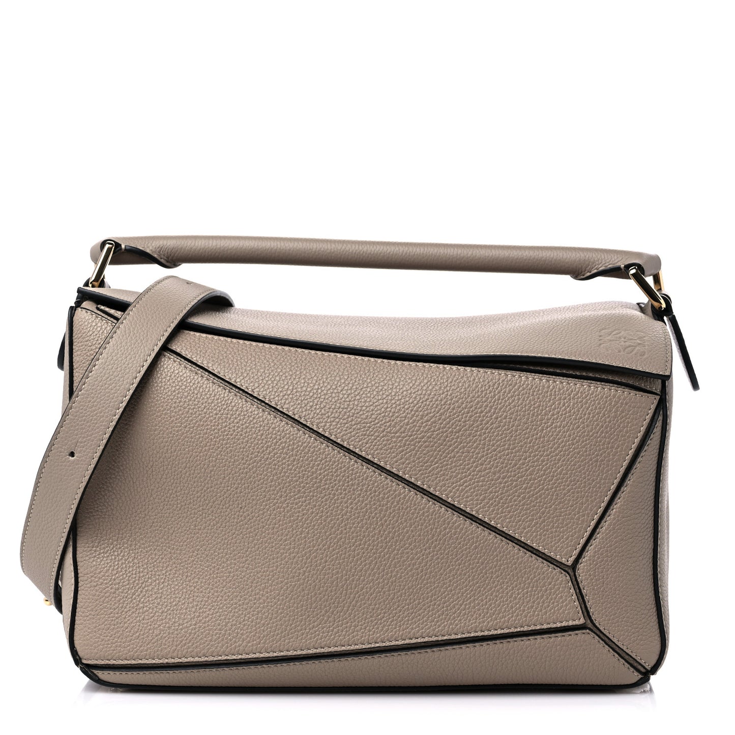 Calfskin Medium Puzzle Bag Sand