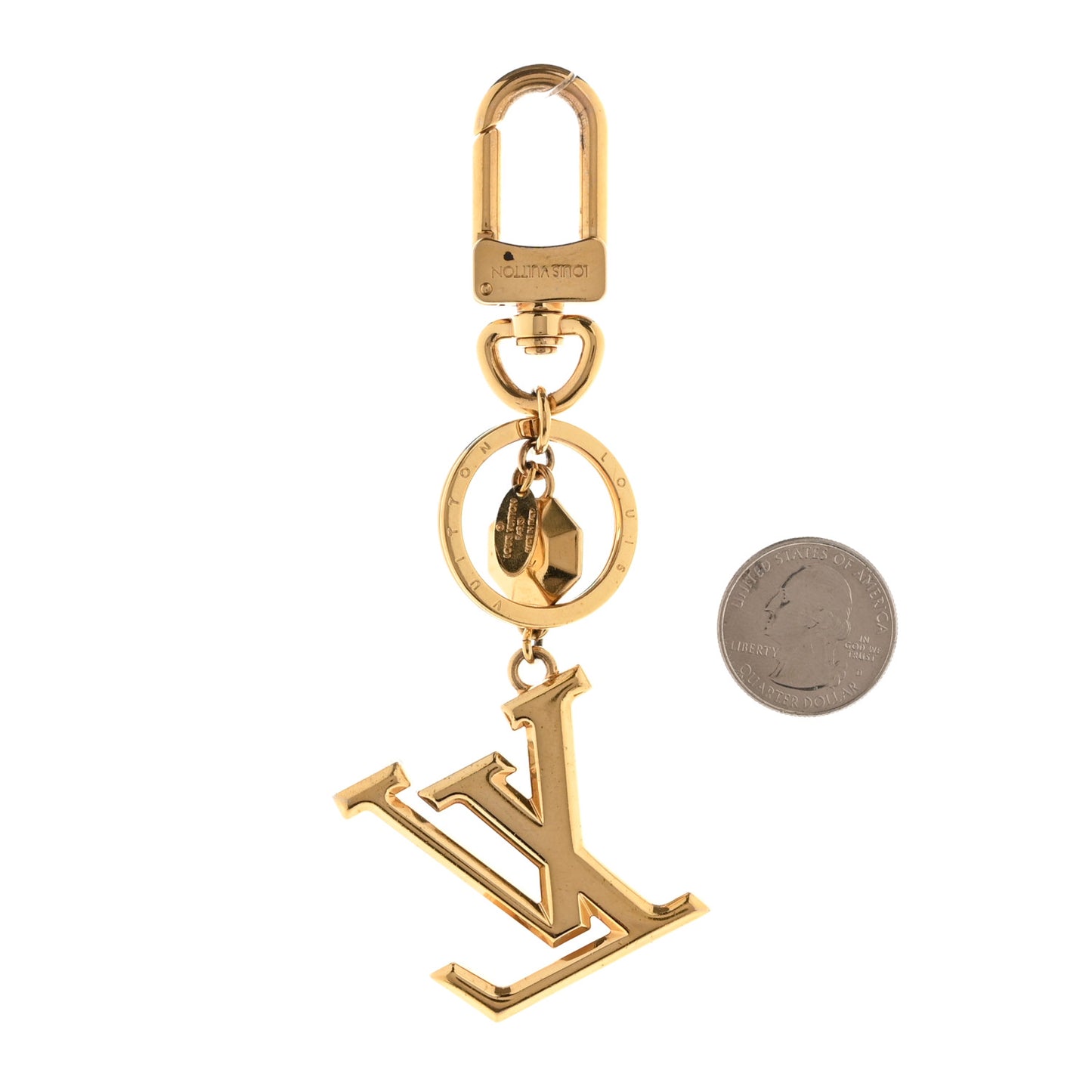 LV Facettes Bag Charm Key Holder Gold