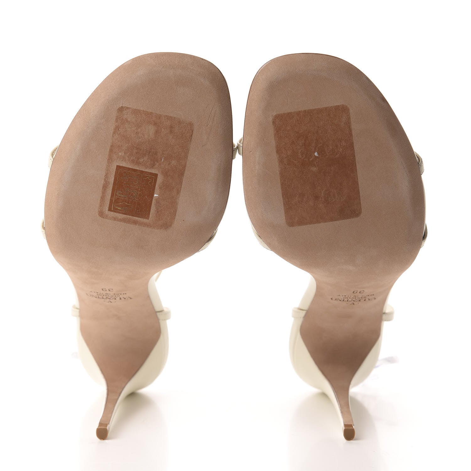 Valentino Garavani Calfskin Strappy Ankle Strap Sandals 39 White 7 of 11