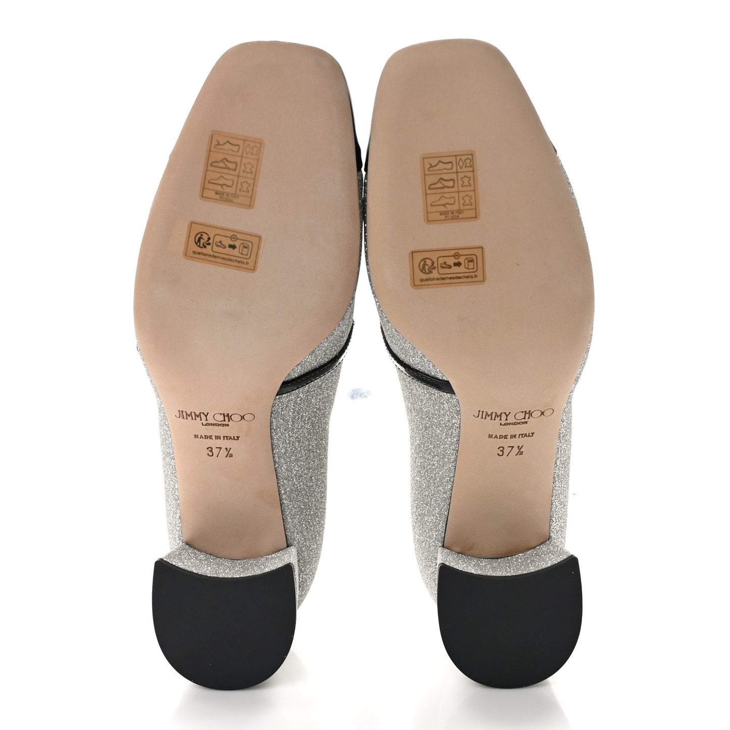 Patent Glitter Elisa 45 Mary Jane Flats 37.5 Silver Black