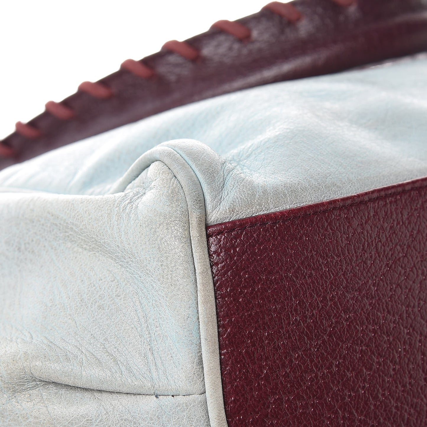 Agneau Classic Hardware Tri-Color S Sunday Tote Ciel