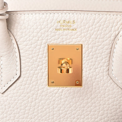 Hermes Taurillon Clemence Birkin 30 Craie 23 of 38