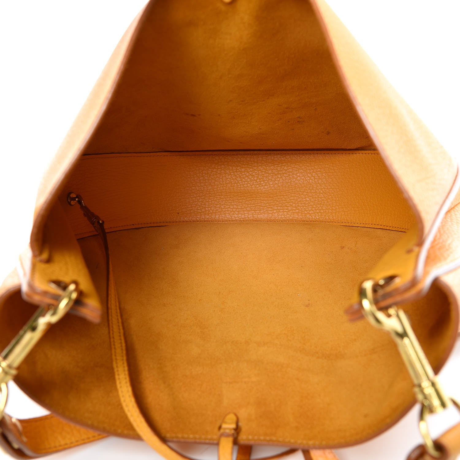 Celine Crisped Calfskin Medium Hobo Saffron 8 of 11