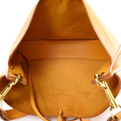 Celine Crisped Calfskin Medium Hobo Saffron 8 of 11