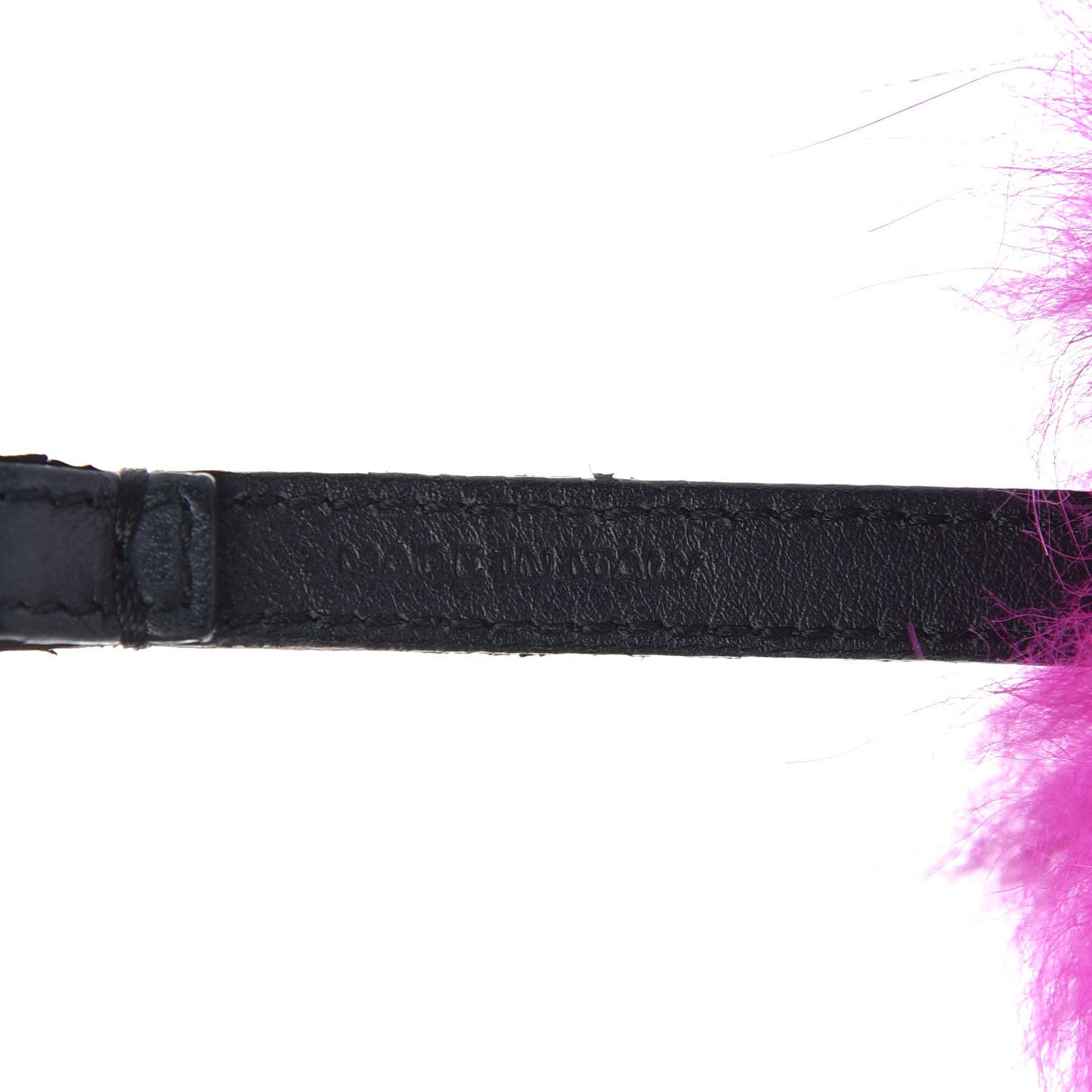 Fox Mink Goat Fur Oret Monster Bag Bug Charm Orchid Black