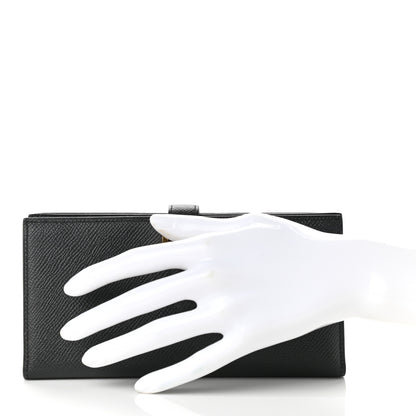 Hermes Epsom Bearn Gusset Wallet Black 2 of 8