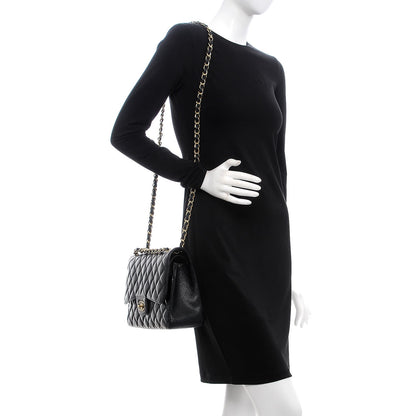 Chanel Caviar Quilted Jumbo Double Flap Black 2 of 8