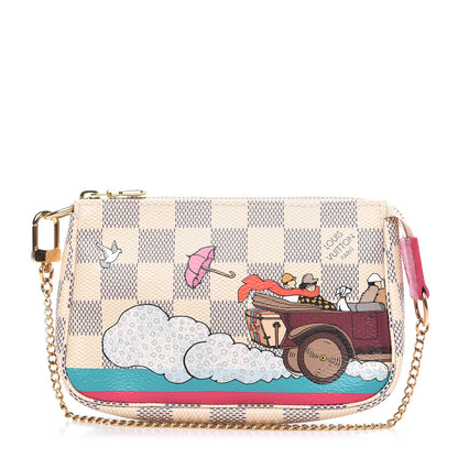 Louis Vuitton Damier Azur 2015 Christmas Animation Mini Pochette Accessories 1 of 10